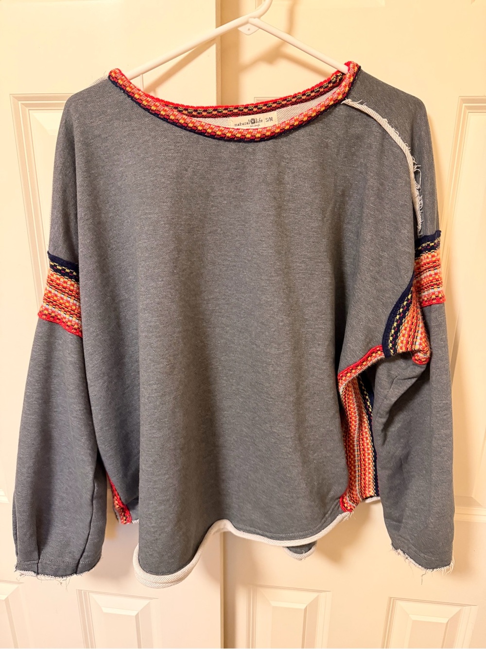 Natural Life Knit Trim Sweatshirt